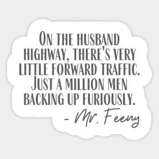 The Husband Highway Sticker